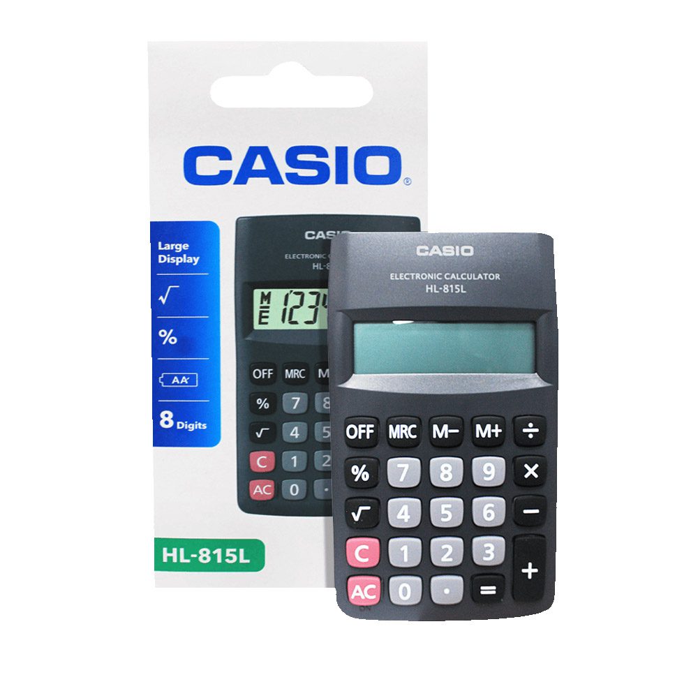 Calculadora de Bolsillo 8 dígitos HL 815L BK Casio La Victoria Ecuador