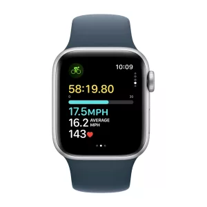 Apple Watch SE 2 44mm Silver Aluminium + Storm Blue Sport Band Apple - Image 3