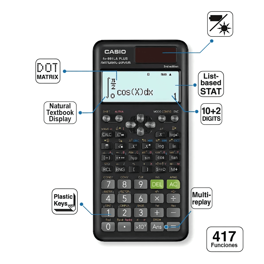 Calculadora Científica 417 funciones FX-991LA-2 Casio La Victoria  Ecuador