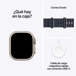 Apple Watch Ultra 2 de 49mm Natural Titanium + Black Ocean Band - Image 3