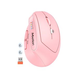 Mouse inalambrico Vertical MT-BTM008 Meetion - Rosado